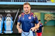 6 August 2025; Paddy Barrett of Shelbourne before the UEFA Europa League third qualifying round first leg match between Rijeka and Shelbourne at HNK Rijeka Stadium Rujevica in Rijeka, Croatia. Photo by Igor Kupjlenik/Sportsfile