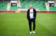 6 August 2025; Head coach Ole Gunnar Solskjaer  inspects Tallaght Stadium before a Besiktas media conference at Tallaght Stadium in Dublin. Photo by Stephen McCarthy/Sportsfile