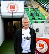 6 August 2025; Head coach Ole Gunnar Solskjaer during a Besiktas media conference at Tallaght Stadium in Dublin. Photo by Stephen McCarthy/Sportsfile