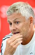 6 August 2025; Head coach Ole Gunnar Solskjaer during a Besiktas media conference at Tallaght Stadium in Dublin. Photo by Stephen McCarthy/Sportsfile