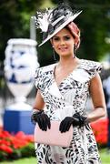 7 August 2025; Maksuda Akater, from Malahide in Dublin, during the Dublin Horse Show at the RDS Arena in Dublin. Photo by Shauna Clinton/Sportsfile