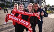 7 August 2025; St Patrick's Athletic supporters before the UEFA Conference League Third Qualifying Round first leg match between St Patrick's Athletic and Besiktas at Tallaght Stadium in Dublin. Photo by Ben McShane/Sportsfile
