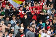 7 August 2025; St Patrick's Athletic supporters before the UEFA Conference League Third Qualifying Round first leg match between St Patrick's Athletic and Besiktas at Tallaght Stadium in Dublin. Photo by Stephen McCarthy/Sportsfile