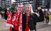 7 August 2025; St Patrick's Athletic supporters before the UEFA Conference League Third Qualifying Round first leg match between St Patrick's Athletic and Besiktas at Tallaght Stadium in Dublin. Photo by Ben McShane/Sportsfile