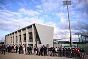 7 August 2025; St Patrick's Athletic supporters before the UEFA Conference League Third Qualifying Round first leg match between St Patrick's Athletic and Besiktas at Tallaght Stadium in Dublin. Photo by Ben McShane/Sportsfile