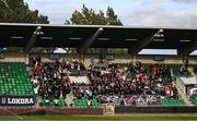 7 August 2025; Besiktas supporters before the UEFA Conference League Third Qualifying Round first leg match between St Patrick's Athletic and Besiktas at Tallaght Stadium in Dublin. Photo by Ben McShane/Sportsfile