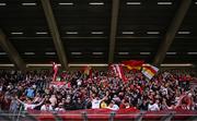 7 August 2025; St Patrick's Athletic supporters before the UEFA Conference League Third Qualifying Round first leg match between St Patrick's Athletic and Besiktas at Tallaght Stadium in Dublin. Photo by Ben McShane/Sportsfile