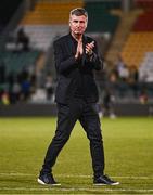 7 August 2025; St Patrick's Athletic manager Stephen Kenny after the UEFA Conference League Third Qualifying Round first leg match between St Patrick's Athletic and Besiktas at Tallaght Stadium in Dublin.