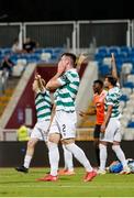 7 August 2025; Josh Honohan of Shamrock Rovers reacts to a missed opportunity during the UEFA Conference League Third Qualifying Round first leg match between Ballkani and Shamrock Rovers at Fadil Vokrri Stadium in Pristina, Kosovo. Photo by Nikola Krstic/Sportsfile