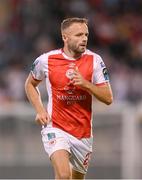 7 August 2025; Ryan McLaughlin of St Patrick's Athletic during the UEFA Conference League Third Qualifying Round first leg match between St Patrick's Athletic and Besiktas at Tallaght Stadium in Dublin. Photo by Stephen McCarthy/Sportsfile