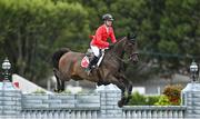 8 August 2025; Pius Schwizer of Switzerland, competing on Jason R, during Aga Khan Day at the Dublin Horse Show at the RDS Arena in Dublin. Photo by David Fitzgerald/Sportsfile