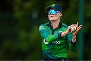 8 August 2025; Ireland captain Gaby Lewis before match two of the Women's T20 International Series between Ireland and Pakistan at Castle Avenue Cricket Ground in Dublin. Photo by Seb Daly/Sportsfile