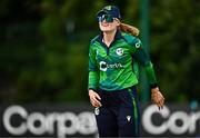 8 August 2025; Ireland captain Gaby Lewis before match two of the Women's T20 International Series between Ireland and Pakistan at Castle Avenue Cricket Ground in Dublin. Photo by Seb Daly/Sportsfile