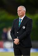 8 August 2025; Match referee Graham McCrea before match two of the Women's T20 International Series between Ireland and Pakistan at Castle Avenue Cricket Ground in Dublin. Photo by Seb Daly/Sportsfile