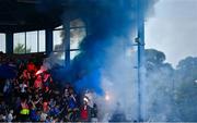 3 August 2025; Waterford supporters before the SSE Airtricity Men's Premier Division match between Waterford and St Patrick's Athletic at Regional Sports Centre in Waterford. Photo by Tyler Miller/Sportsfile