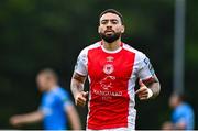 3 August 2025; Jake Mulraney of St Patrick's Athletic during the SSE Airtricity Men's Premier Division match between Waterford and St Patrick's Athletic at Regional Sports Centre in Waterford. Photo by Tyler Miller/Sportsfile