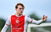 3 August 2025; Conor Carty of St Patrick's Athletic during the SSE Airtricity Men's Premier Division match between Waterford and St Patrick's Athletic at Regional Sports Centre in Waterford. Photo by Tyler Miller/Sportsfile