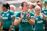 9 August 2025; Brittany Hogan of Ireland after the Women's Rugby World Cup warm-up match between Ireland and Canada at Affidea Stadium in Belfast. Photo by Ramsey Cardy/Sportsfile