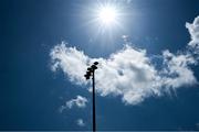 9 August 2025; Stadium flood lights are silhouetted against the sky before the Dubin County Senior Football Championship Round 1 match between St Vincent's and Ballinteer St John's at Parnell Park in Dublin. Photo by Ray McManus/Sportsfile