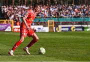 9 August 2025; Daniel Kelly of Shelbourne during the SSE Airtricity Men's Premier Division match between Shelbourne and Bohemians at Tolka Park in Dublin. Photo by Piaras Ó Mídheach/Sportsfile