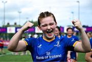 10 August 2025; Emma Brogan of Leinster after her side's victory in the Vodafone Women’s Interprovincial Championship Round 1 match between Leinster and Ulster at Energia Park in Dublin. Photo by Shauna Clinton/Sportsfile