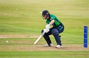 10 August 2025; Ireland batter Orla Prendergast during match three of the Women's T20 International Series between Ireland and Pakistan at Castle Avenue Cricket Ground in Dublin. Photo by Seb Daly/Sportsfile