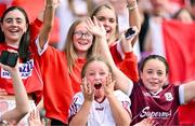 10 August 2025; Cork and Galway supporters during the Glen Dimplex All-Ireland Senior Camogie Championship final match between Cork and Galway at Croke Park in Dublin. Photo by Ramsey Cardy/Sportsfile