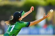 10 August 2025; Arlene Kelly of Ireland attempts to field the ball during match three of the Women's T20 International Series between Ireland and Pakistan at Castle Avenue Cricket Ground in Dublin. Photo by Peter Langan/Sportsfile