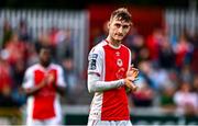 10 August 2025; Mason Melia of St Patrick's Athletic after the SSE Airtricity Men's Premier Division match between St Patrick's Athletic and Sligo Rovers at Richmond Park in Dublin. Photo by Tyler Miller/Sportsfile