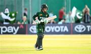 10 August 2025; Pakistan batter Muneeba Ali during match three of the Women's T20 International Series between Ireland and Pakistan at Castle Avenue Cricket Ground in Dublin. Photo by Seb Daly/Sportsfile
