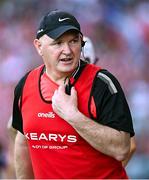 10 August 2025; Cork manager Ger Manley during the Glen Dimplex All-Ireland Senior Camogie Championship final match between Cork and Galway at Croke Park in Dublin. Photo by Piaras Ó Mídheach/Sportsfile