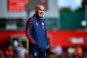 9 August 2025; Shelbourne head coach Joey O'Brien during the SSE Airtricity Men's Premier Division match between Shelbourne and Bohemians at Tolka Park in Dublin. Photo by Piaras Ó Mídheach/Sportsfile