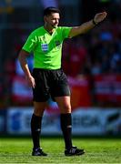 9 August 2025; Referee Rob Hennessy during the SSE Airtricity Men's Premier Division match between Shelbourne and Bohemians at Tolka Park in Dublin. Photo by Piaras Ó Mídheach/Sportsfile