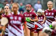 10 August 2025; Laura Kelly of Galway before the Glen Dimplex All-Ireland Senior Camogie Championship final match between Cork and Galway at Croke Park in Dublin. Photo by Ramsey Cardy/Sportsfile