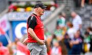 10 August 2025; Cork manager Ger Manley before the Glen Dimplex All-Ireland Senior Camogie Championship final match between Cork and Galway at Croke Park in Dublin. Photo by Ramsey Cardy/Sportsfile