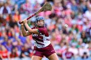 10 August 2025; Galway goalkeeper Sarah Healy during the Glen Dimplex All-Ireland Senior Camogie Championship final match between Cork and Galway at Croke Park in Dublin. Photo by Ramsey Cardy/Sportsfile