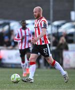 8 August 2025; Liam Boyce of Derry City during the SSE Airtricity Men's Premier Division match between Derry City and Cork City at The Ryan McBride Brandywell Stadium in Derry. Photo by Ramsey Cardy/Sportsfile