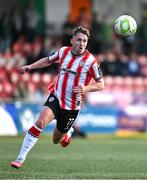 8 August 2025; Gavin Whyte of Derry City during the SSE Airtricity Men's Premier Division match between Derry City and Cork City at The Ryan McBride Brandywell Stadium in Derry. Photo by Ramsey Cardy/Sportsfile