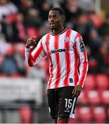 8 August 2025; Sadou Diallo of Derry City during the SSE Airtricity Men's Premier Division match between Derry City and Cork City at The Ryan McBride Brandywell Stadium in Derry. Photo by Ramsey Cardy/Sportsfile