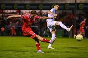 12 August 2025; Harry Wood of Shelbourne during the UEFA Europa League Third Qualifying Round 2nd Leg match between Shelbourne and Rijeka at Tolka Park in Dublin. Photo by Stephen McCarthy/Sportsfile