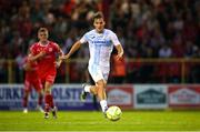 12 August 2025; Toni Fruk of Rijeka during the UEFA Europa League Third Qualifying Round 2nd Leg match between Shelbourne and Rijeka at Tolka Park in Dublin. Photo by Stephen McCarthy/Sportsfile