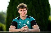 13 August 2025; Goalkeeper Ed McGinty sits for a portrait during a Shamrock Rovers media conference at Roadstone Group Sports Club in Dublin. Photo by Seb Daly/Sportsfile