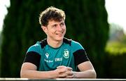 13 August 2025; Goalkeeper Ed McGinty sits for a portrait during a Shamrock Rovers media conference at Roadstone Group Sports Club in Dublin. Photo by Seb Daly/Sportsfile