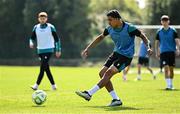 13 August 2025; Victor Ozhianvuna during a Shamrock Rovers training session at Roadstone Group Sports Club in Dublin. Photo by Seb Daly/Sportsfile