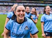 3 August 2025; Sinéad Goldrick of Dublin after her side's victory in the TG4 All-Ireland Ladies Football Senior Championship final match between Dublin and Meath at Croke Park in Dublin. Photo by Piaras Ó Mídheach/Sportsfile