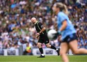 3 August 2025; Referee Gus Chapman during the TG4 All-Ireland Ladies Football Senior Championship final match between Dublin and Meath at Croke Park in Dublin. Photo by Piaras Ó Mídheach/Sportsfile
