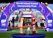 3 August 2025; The West County Hotel cup before the TG4 All-Ireland Ladies Football Junior Championship final match between Antrim and Louth at Croke Park in Dublin. Photo by Piaras Ó Mídheach/Sportsfile