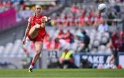3 August 2025; Kate Flood of Louth during the TG4 All-Ireland Ladies Football Junior Championship final match between Antrim and Louth at Croke Park in Dublin. Photo by Piaras Ó Mídheach/Sportsfile