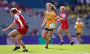 3 August 2025; Laura Agnew of Antrim during the TG4 All-Ireland Ladies Football Junior Championship final match between Antrim and Louth at Croke Park in Dublin. Photo by Piaras Ó Mídheach/Sportsfile