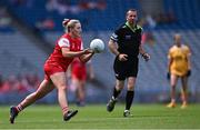 3 August 2025; Aoife Halligan of Louth during the TG4 All-Ireland Ladies Football Junior Championship final match between Antrim and Louth at Croke Park in Dublin. Photo by Piaras Ó Mídheach/Sportsfile